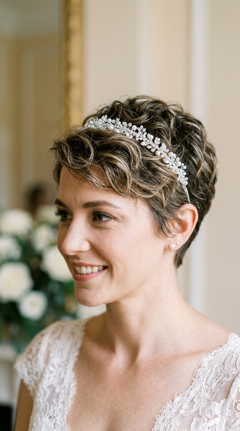 Textured Pixie with Headband