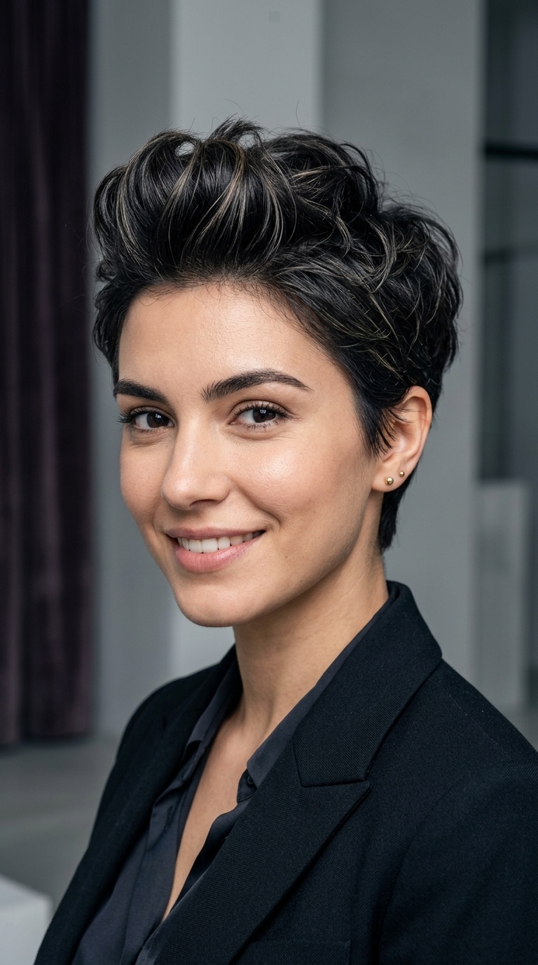 Textured Pixie with Height