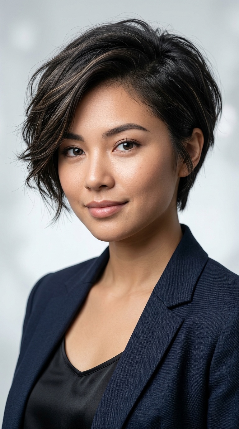 Textured Pixie with Side Sweep