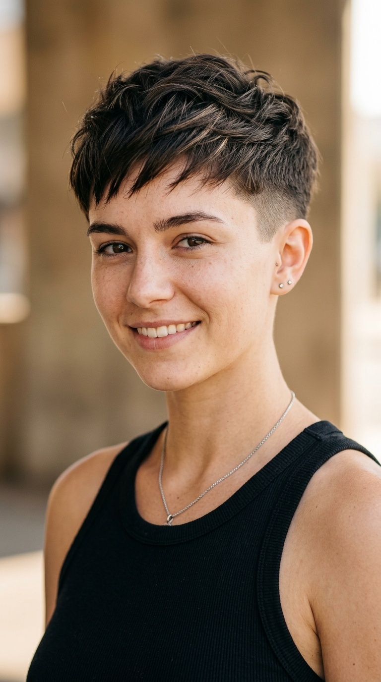 Textured Pixie with Undercut
