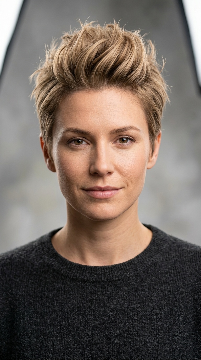 Textured Quiff for Fine Hair