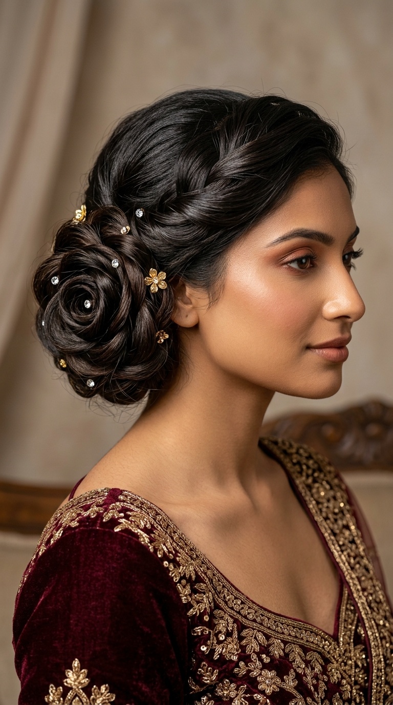 Textured Rose Bun