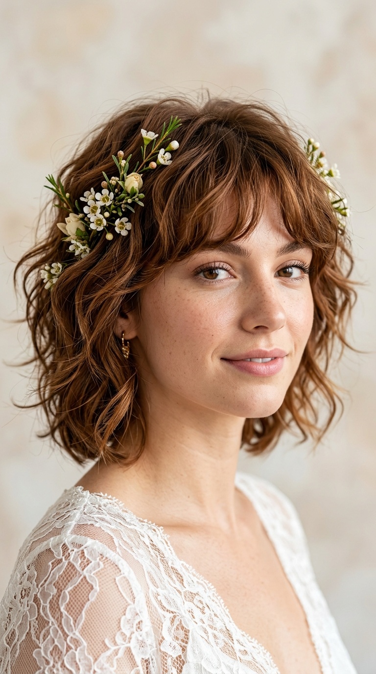 Textured Shag with Floral Accents