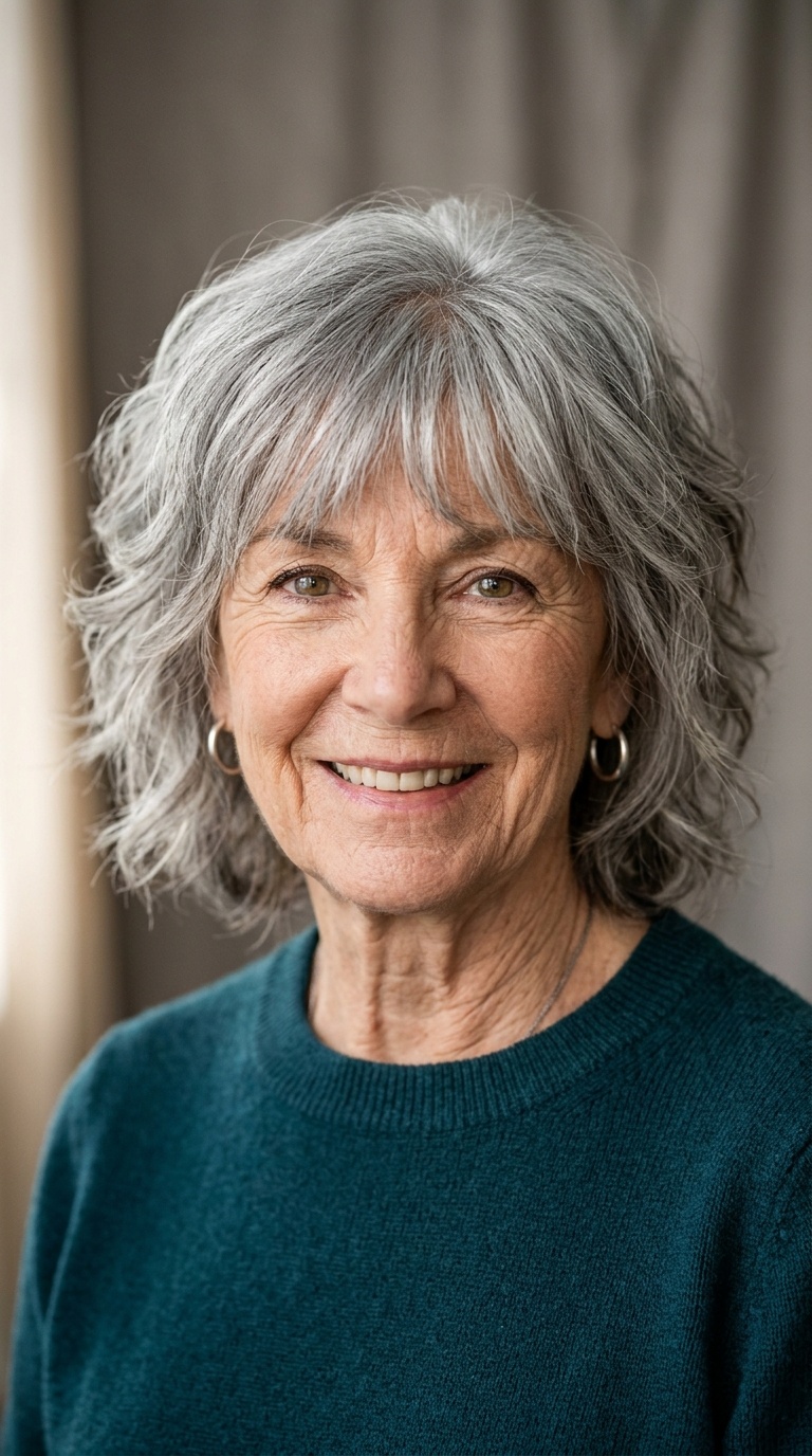 Textured Shag with Soft Bangs