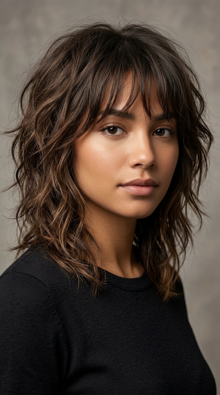 Textured Shag with Wispy Fringe
