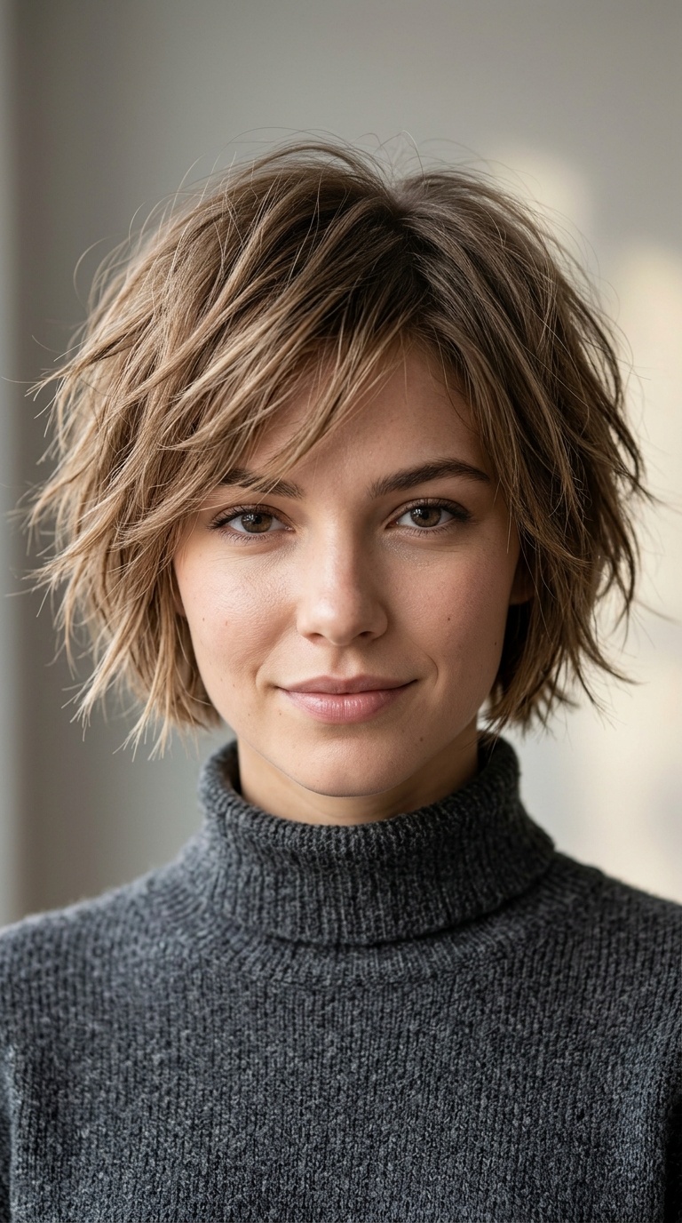 Textured Shaggy Bob