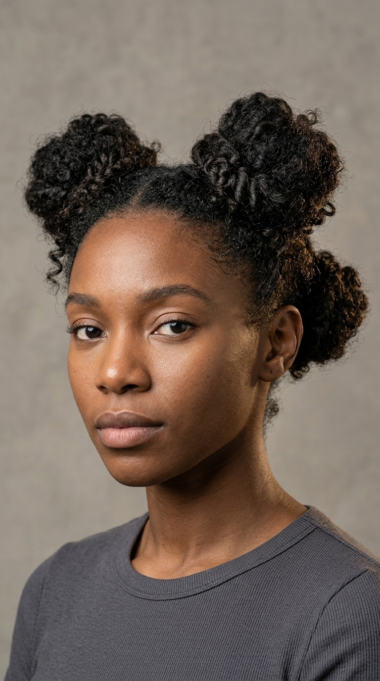 Textured Space Bun Duo