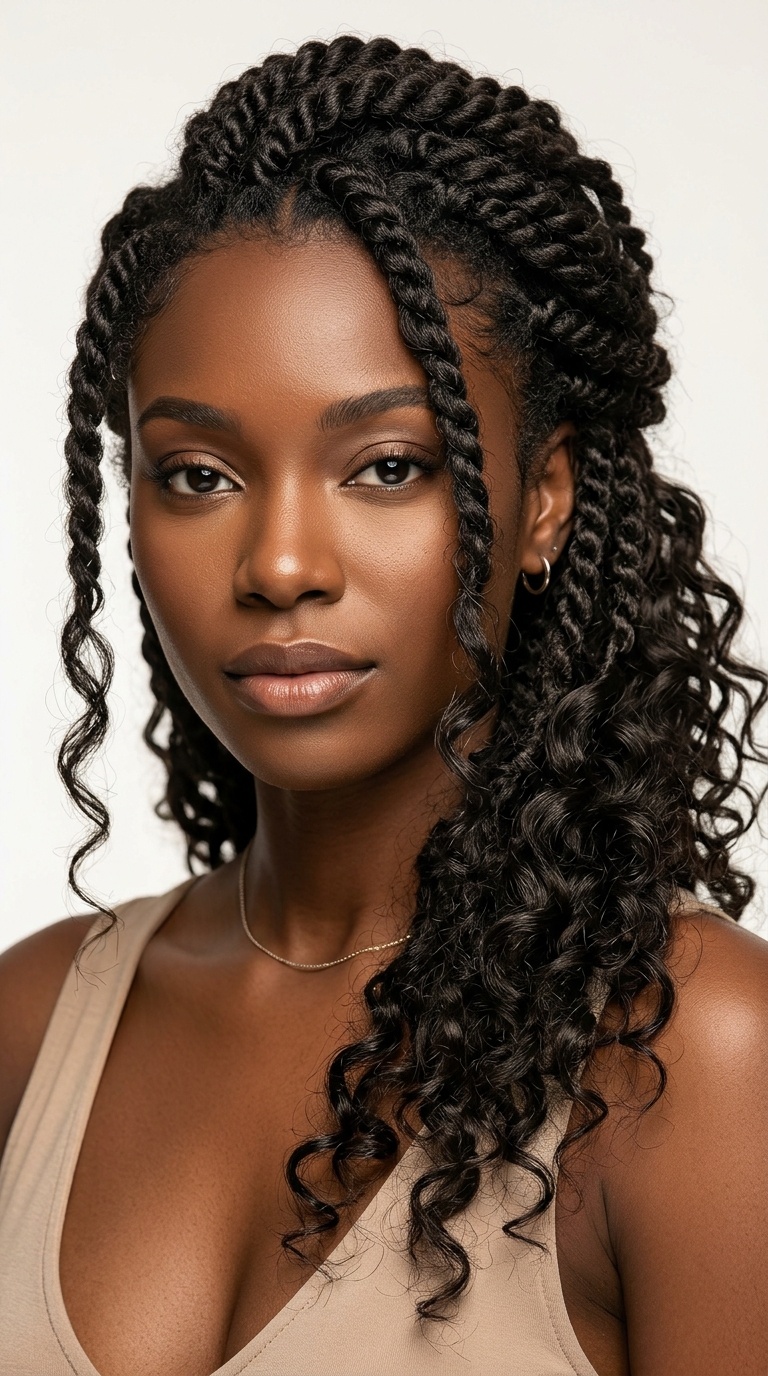 Textured Twist with Messy Curls