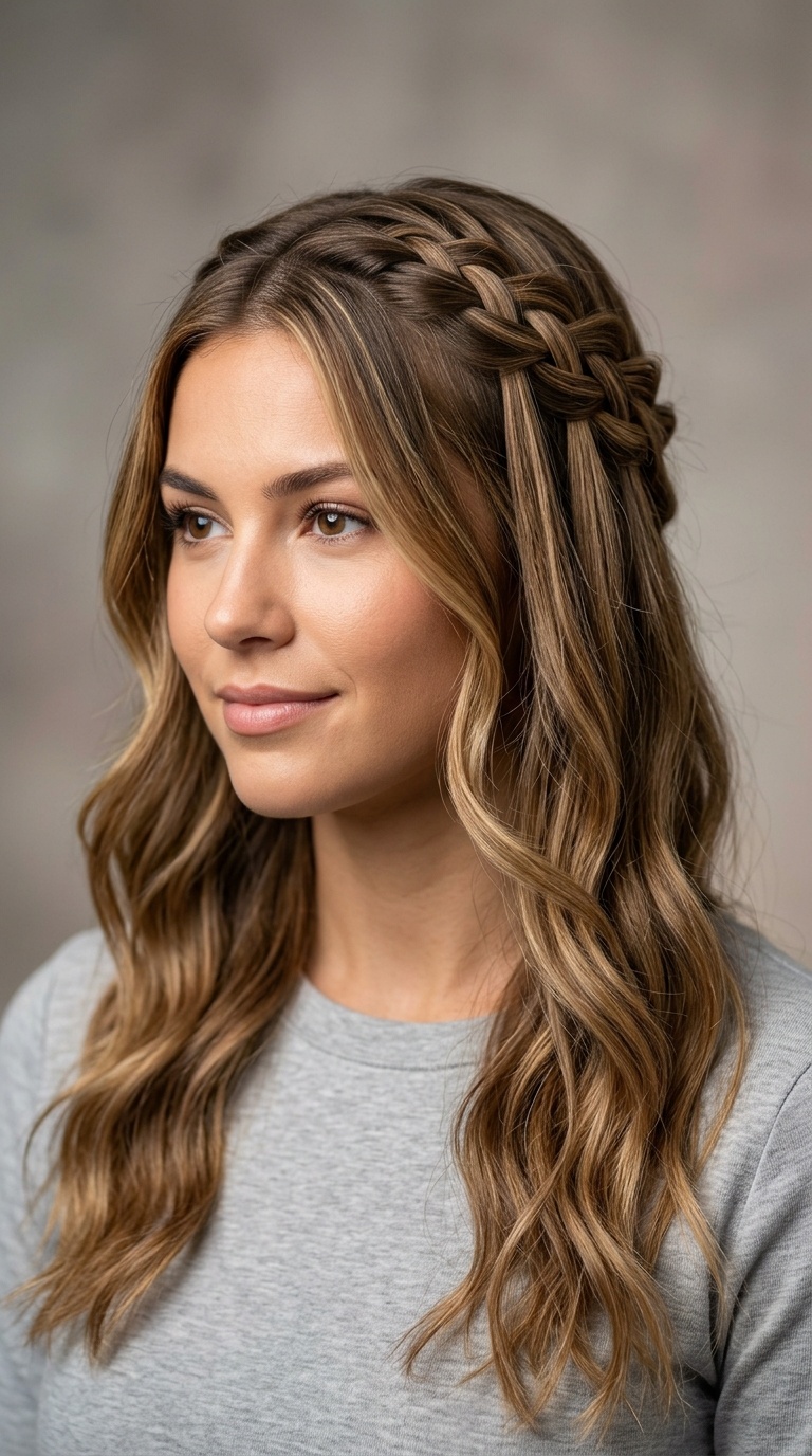 Textured Waterfall Braid