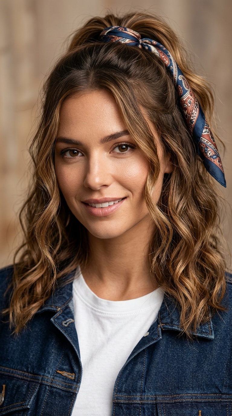 Textured Waves with a Silk Scarf