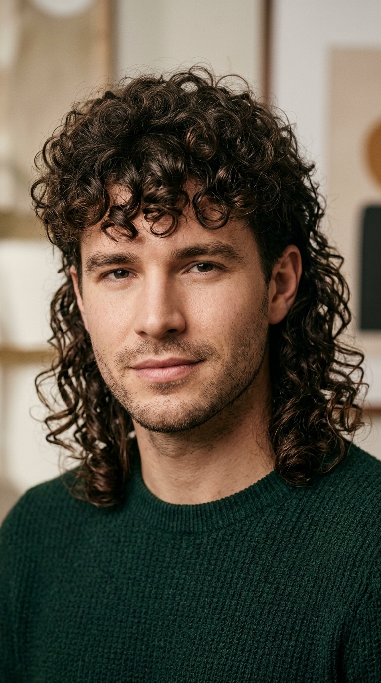 The 70s-Inspired Curly Mullet