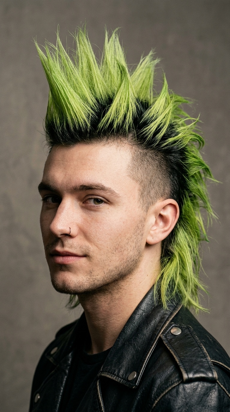 The Acid-Green Spiky Mullet-Hawk