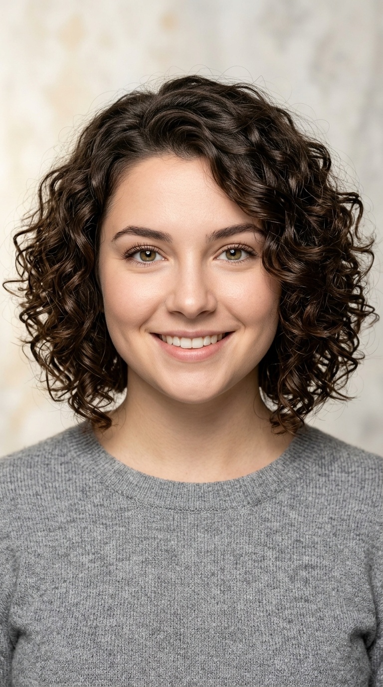 The Angled Curly Bob