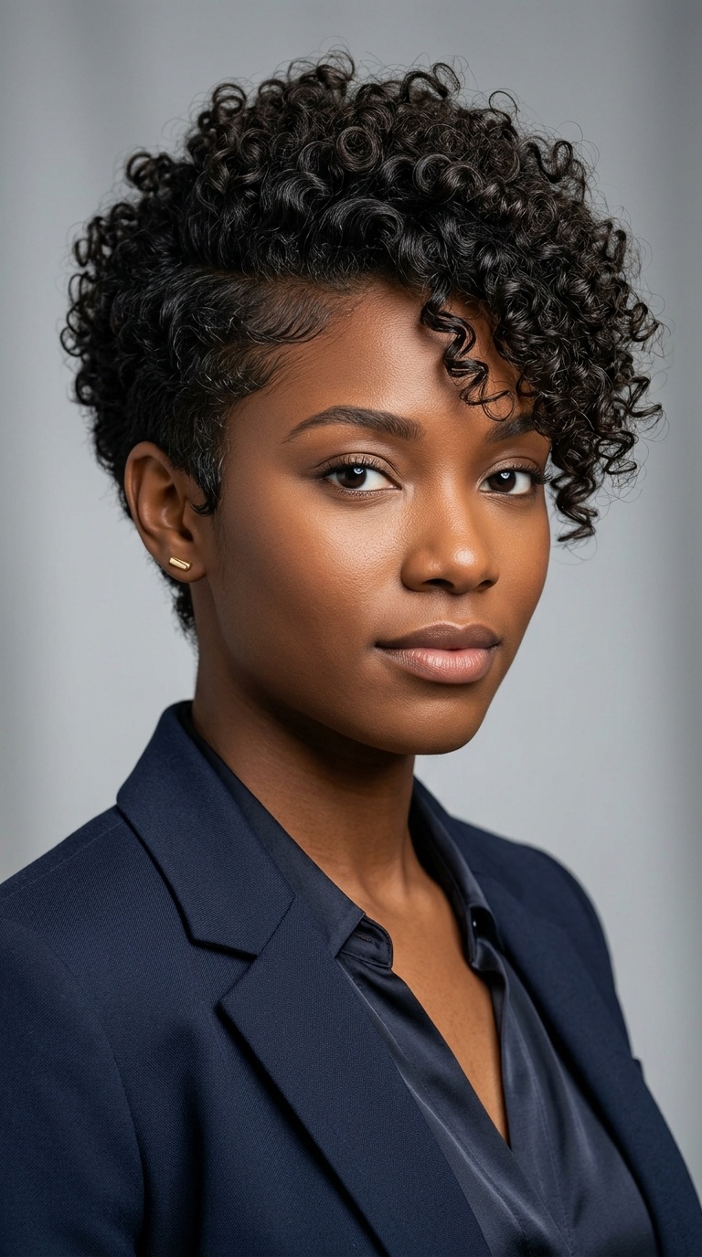 The Asymmetrical Curly Crop