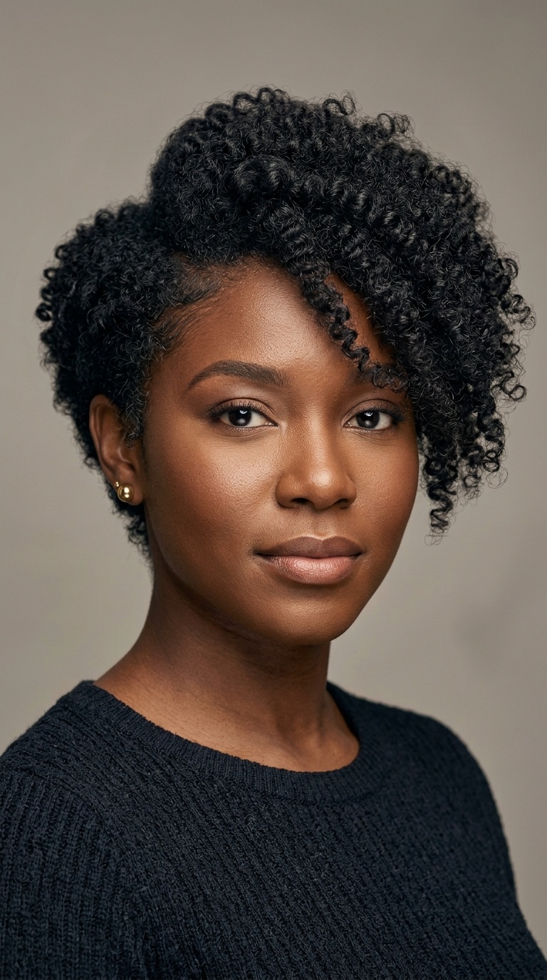 The Asymmetrical Curly Pixie