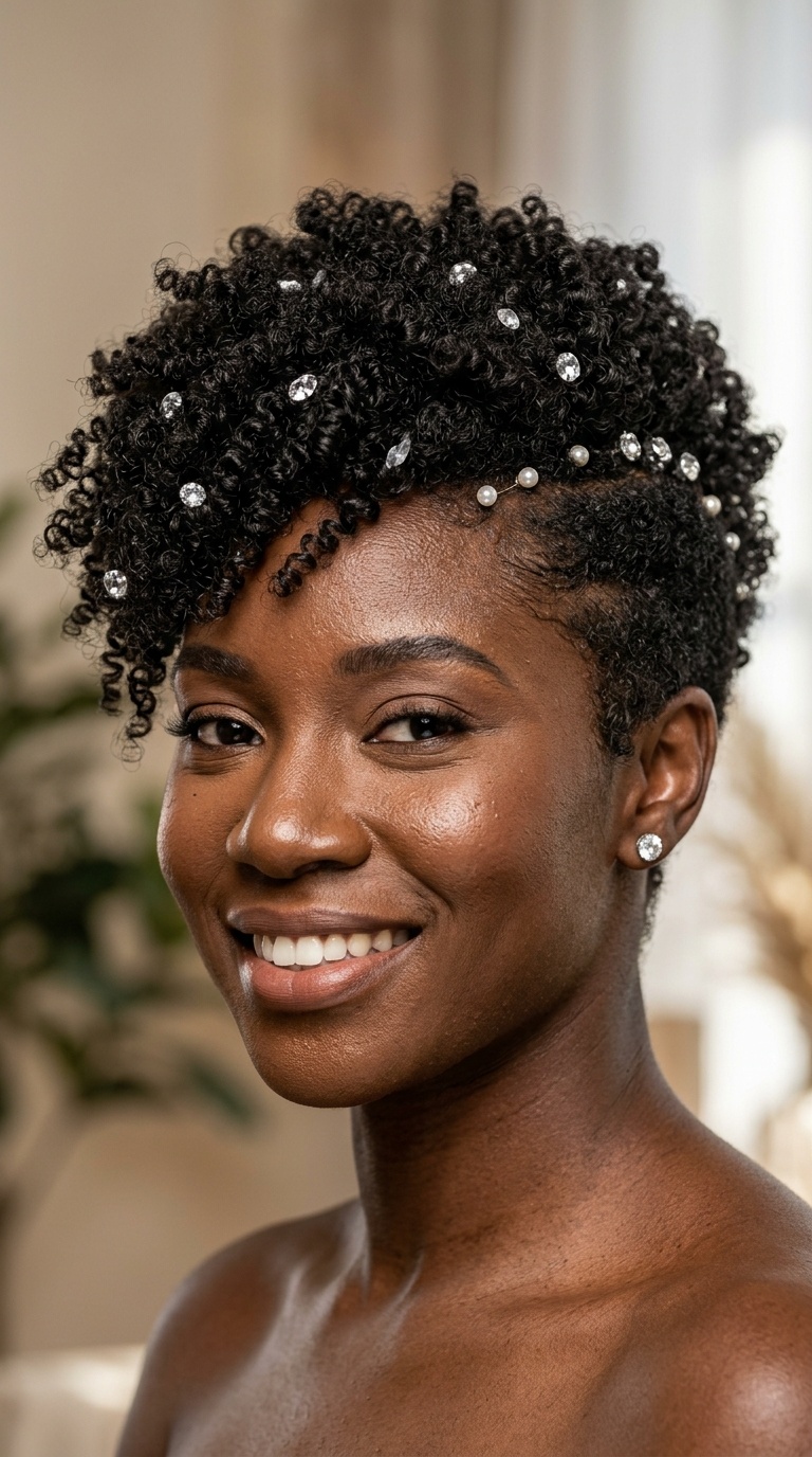 The Asymmetrical Tapered Cut with Glitz