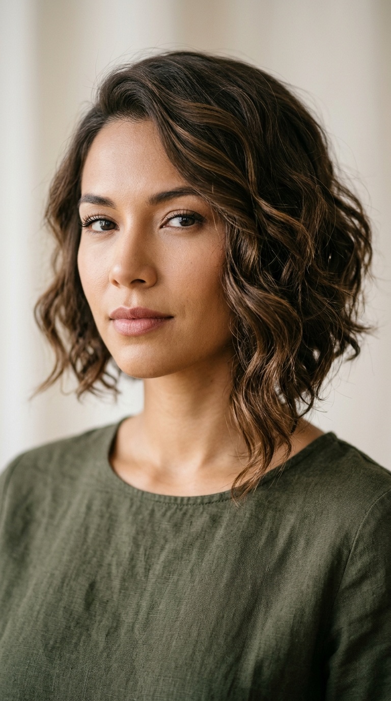 The Asymmetrical Wavy Bob