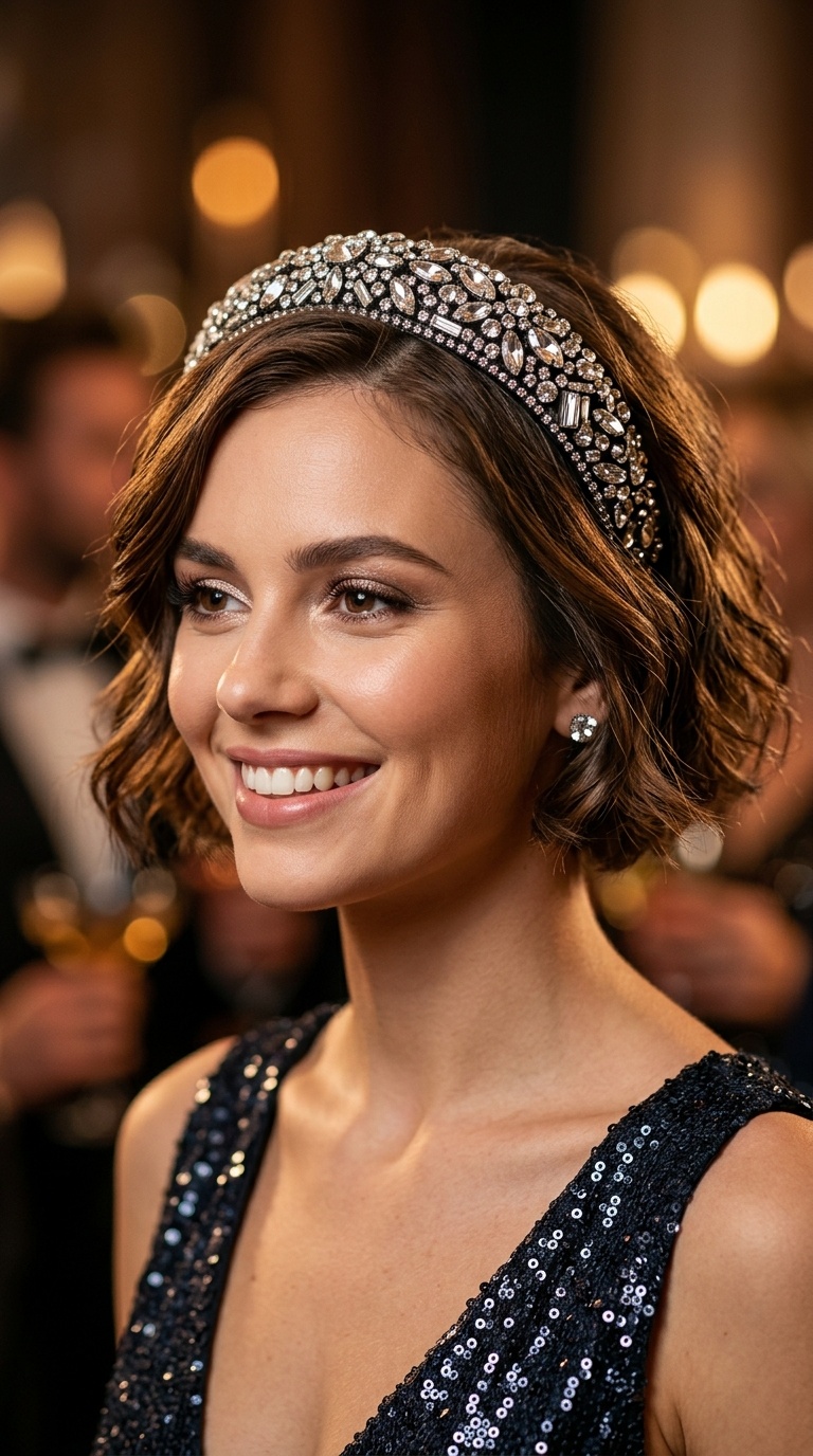 The Bejeweled Headband Look