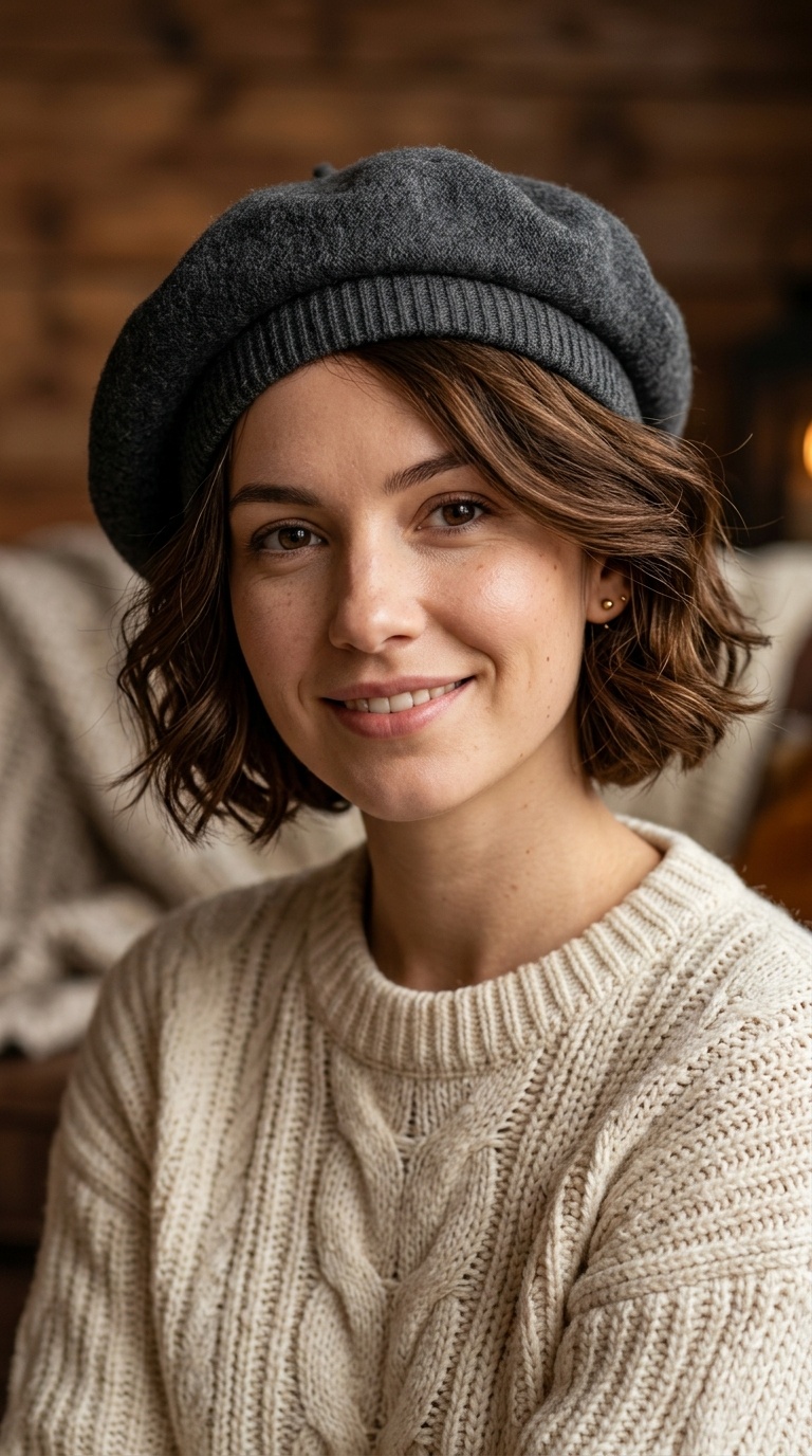 The Beret-Tucked Bob