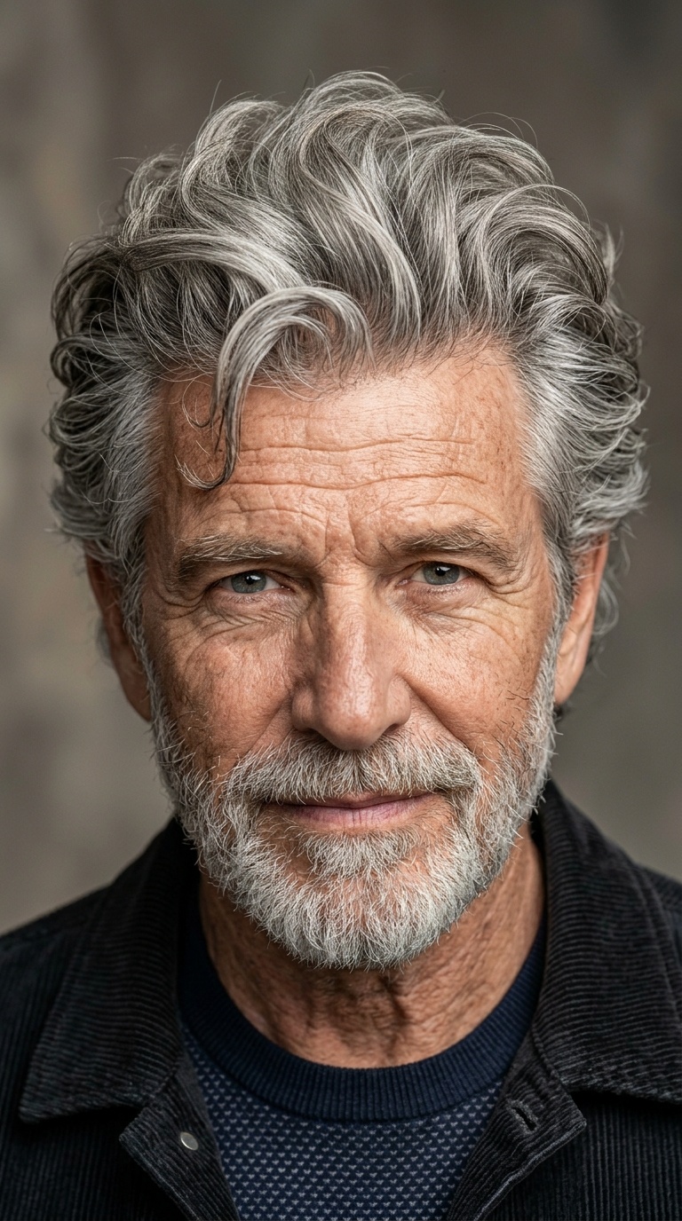 The Bold Textured Pompadour Shag