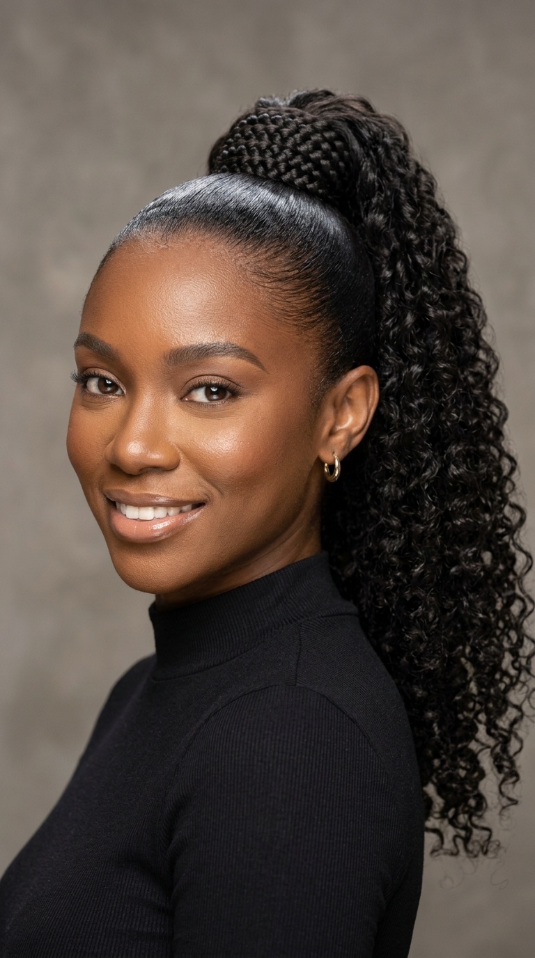 The Braided Base Sleek Pony