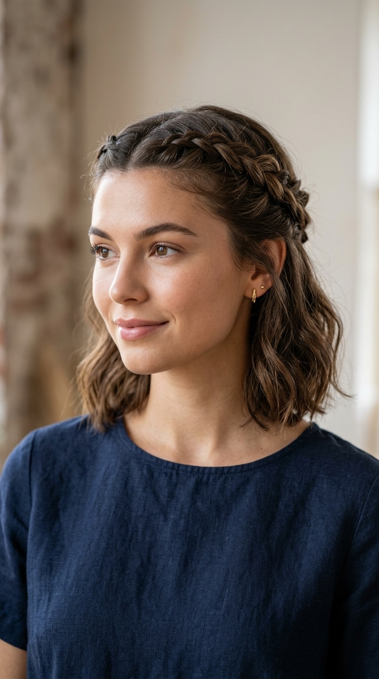 The Braided Crown Half-Up