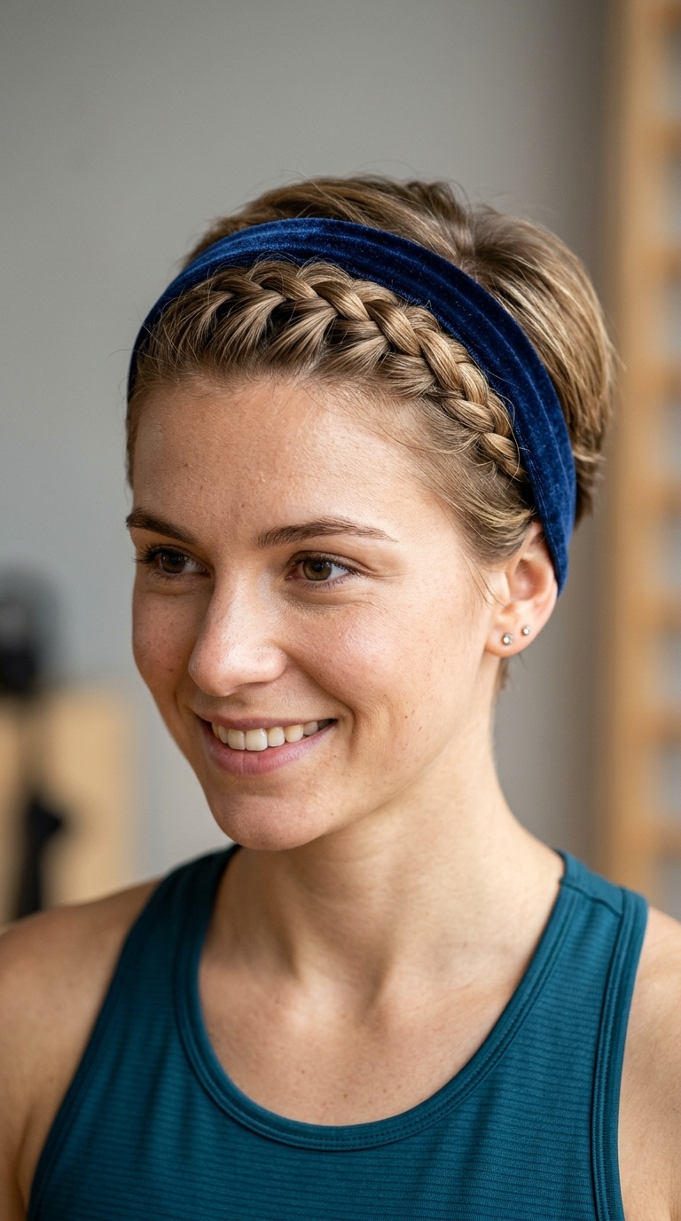 The Braided Front with Velvet Band
