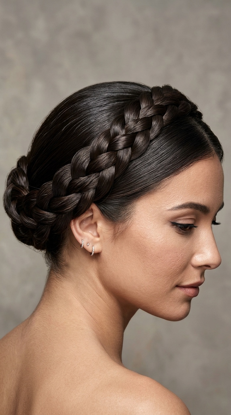 The Braided Halo Updo