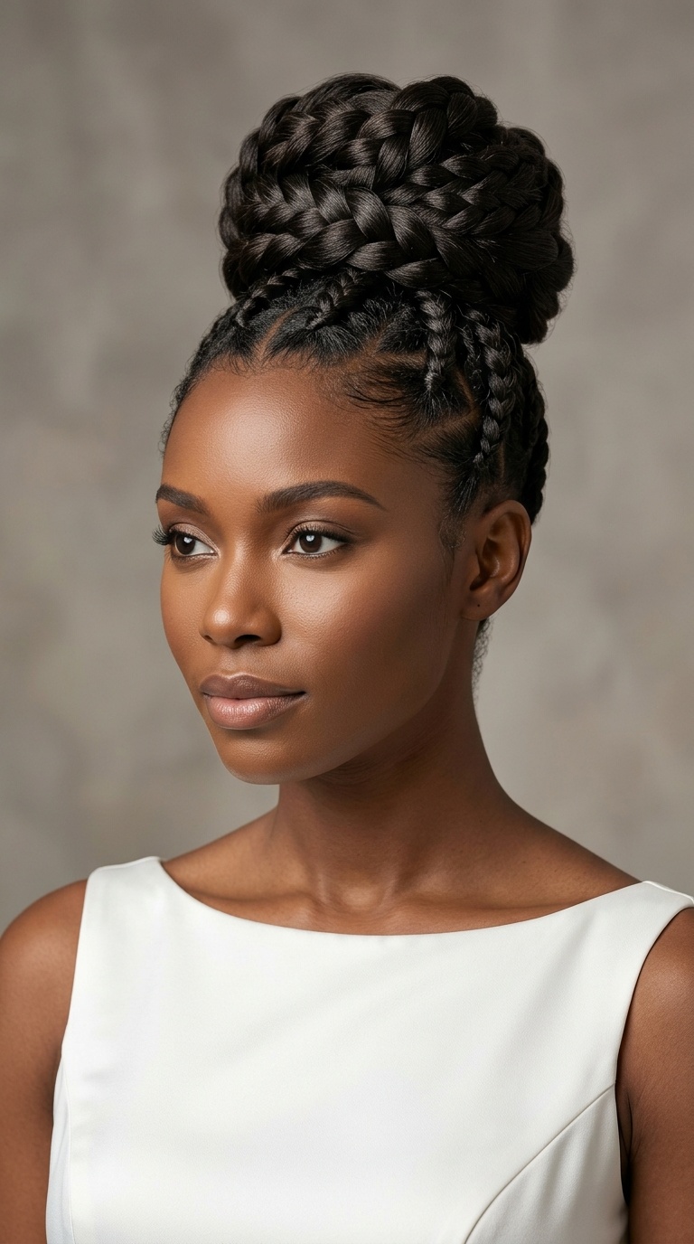 The Braided High Bun