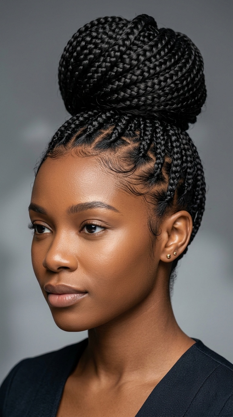 The Braided High Bun