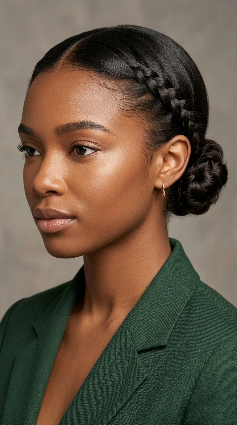 The Braided Side-Sleek Bun