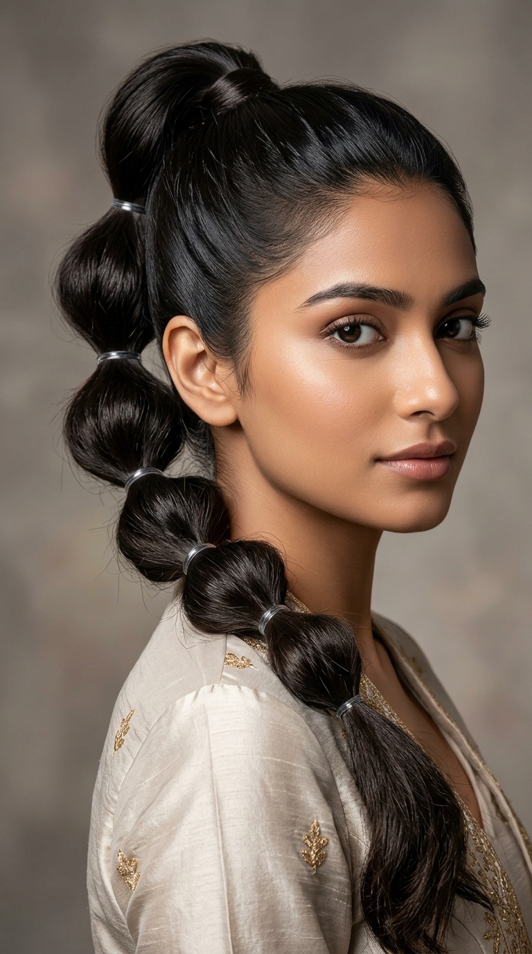 The Bubble Braid Ponytail