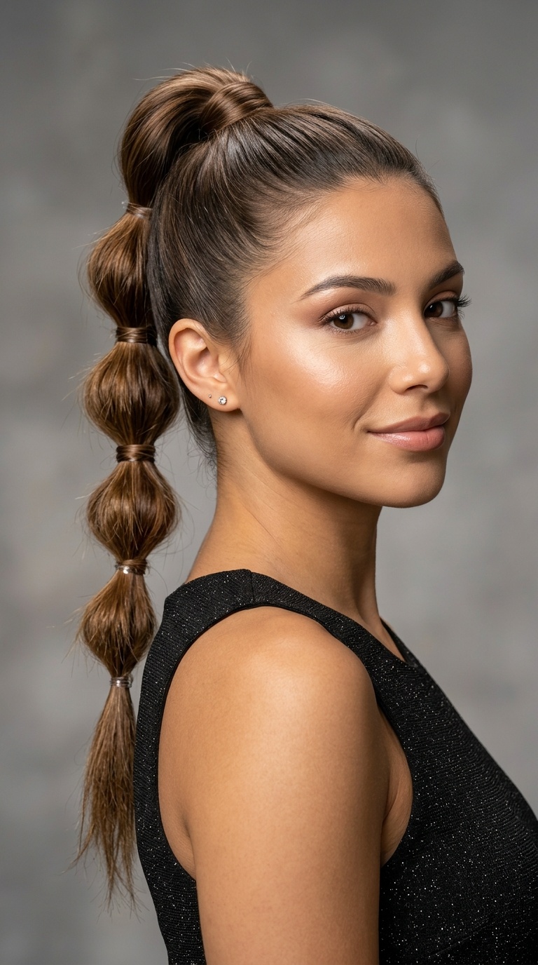 The Bubble Braid Ponytail