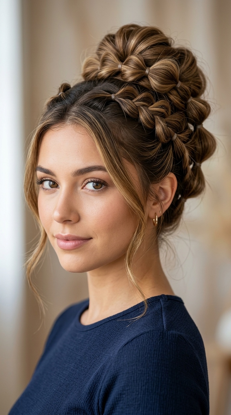 The Bubble Braid Updo