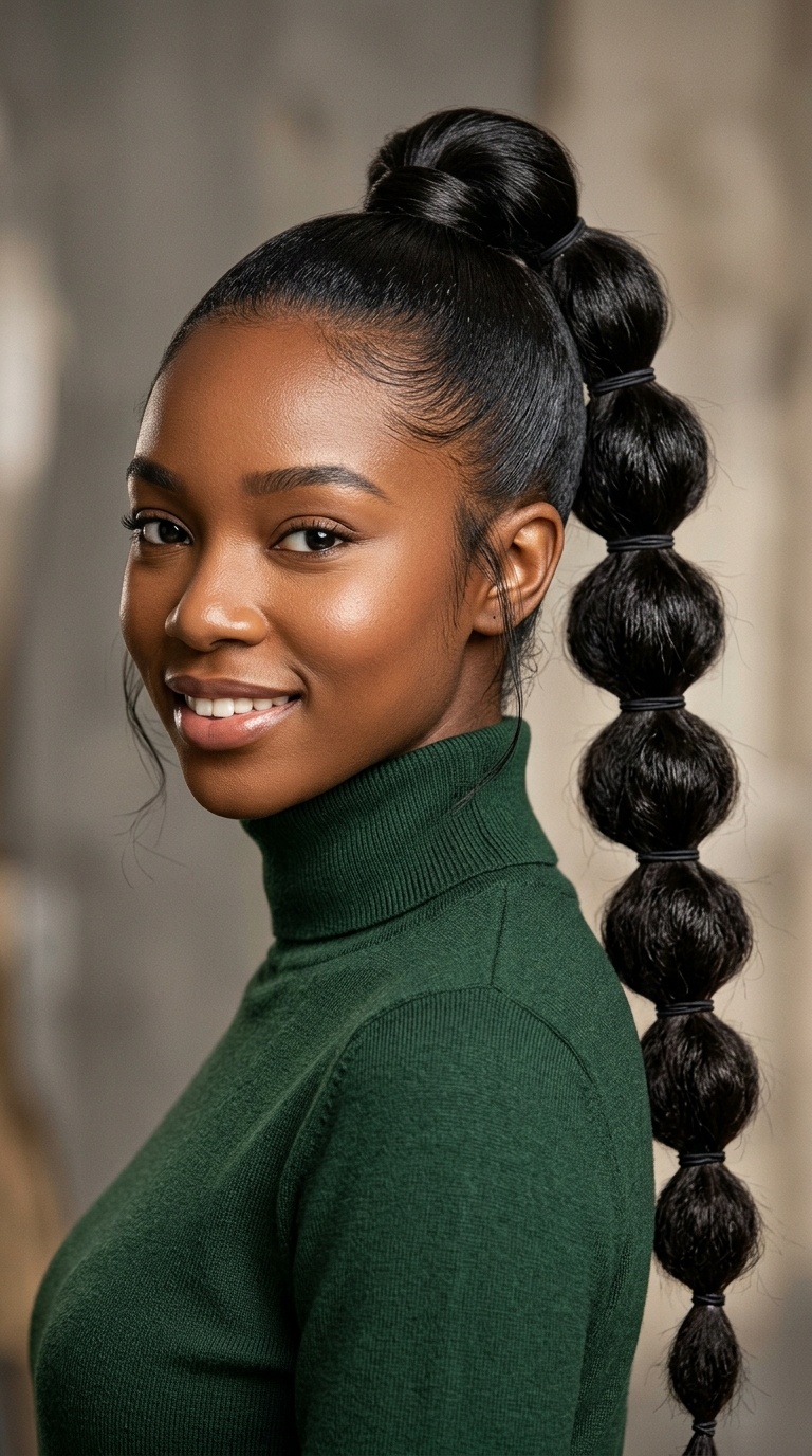 The Bubble Braided Ponytail