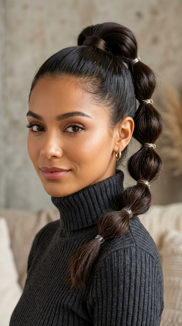 The Bubble Ponytail Updo