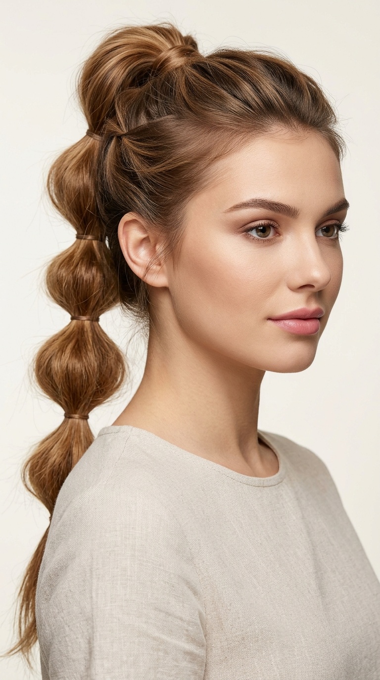 The Bubble Ponytail Updo