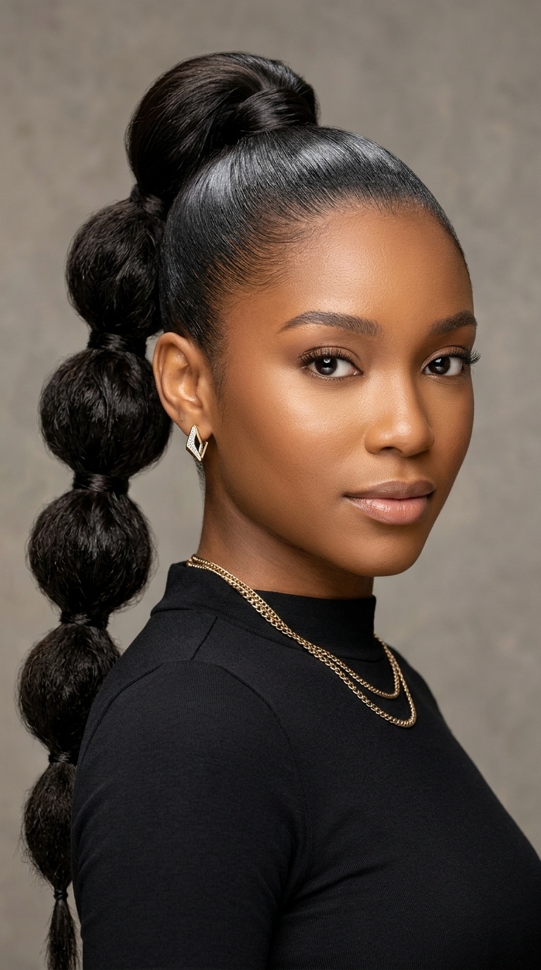 The Bubble Sleek Ponytail