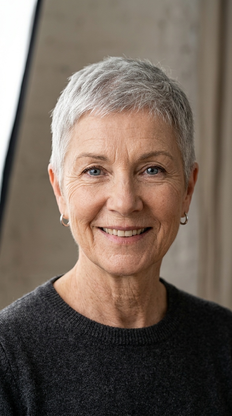 The Chic Silver Buzz Cut