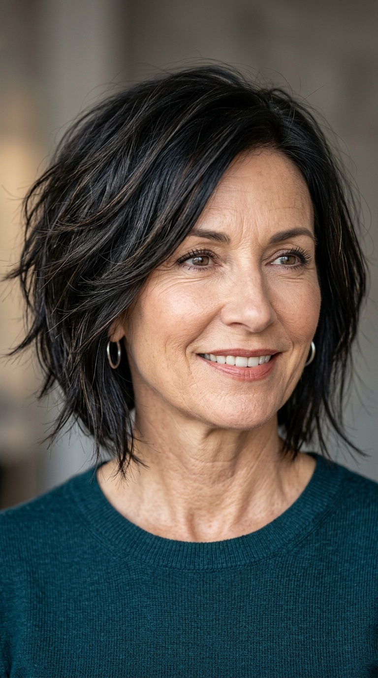 The Choppy Mid-Length Inverted Bob