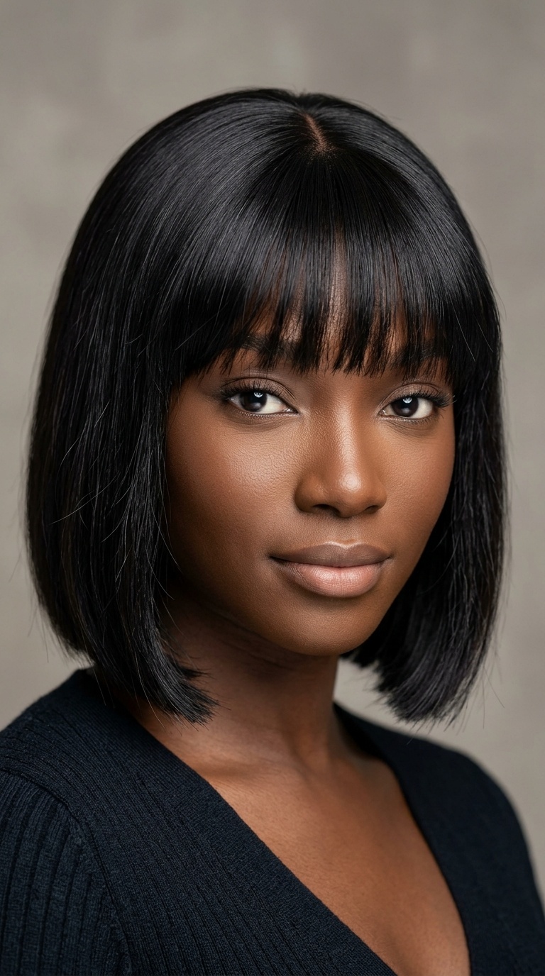The Classic Bob with Bangs