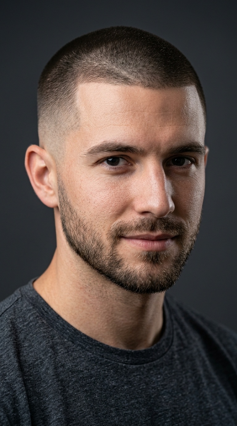 The Classic Buzz Cut with Low Fade