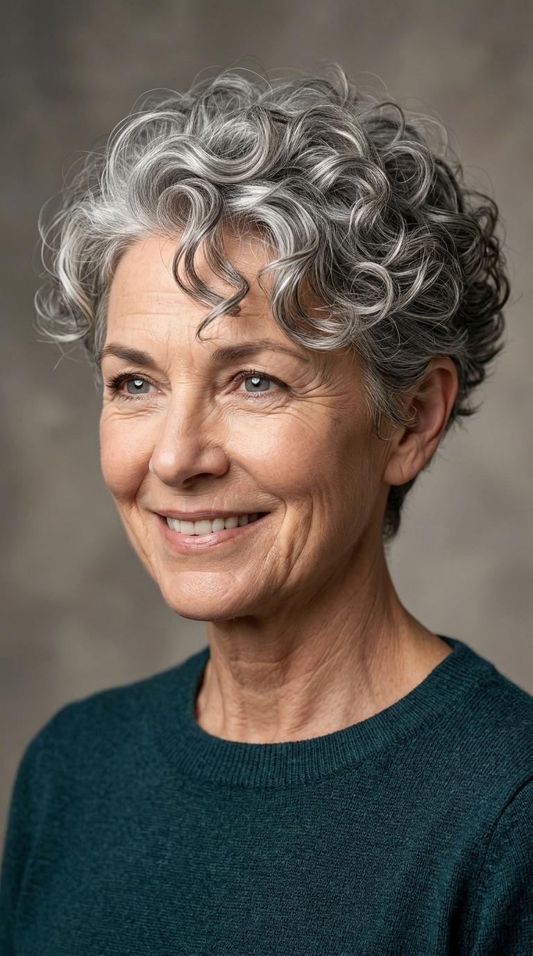 The Classic Curly Tapered Pixie