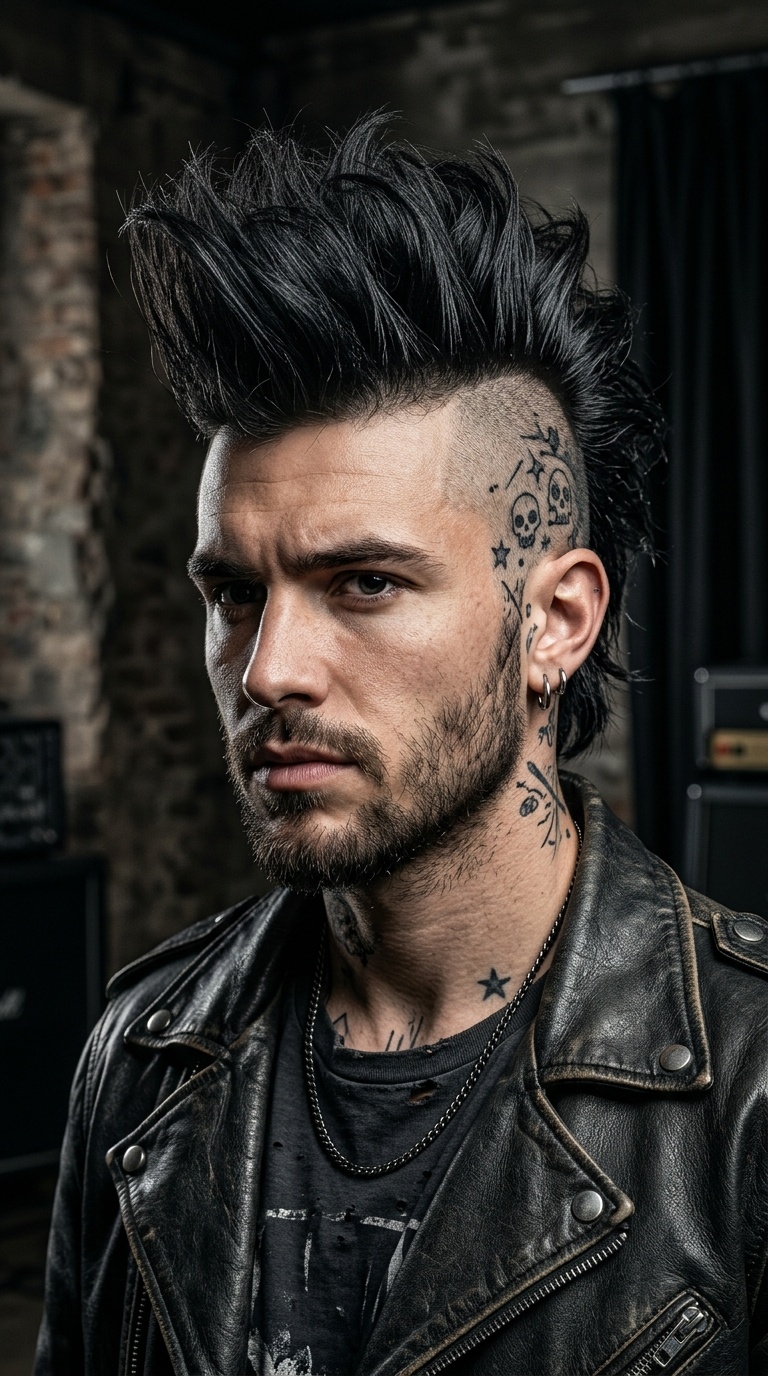 The Classic Deathhawk with Shaved Sides