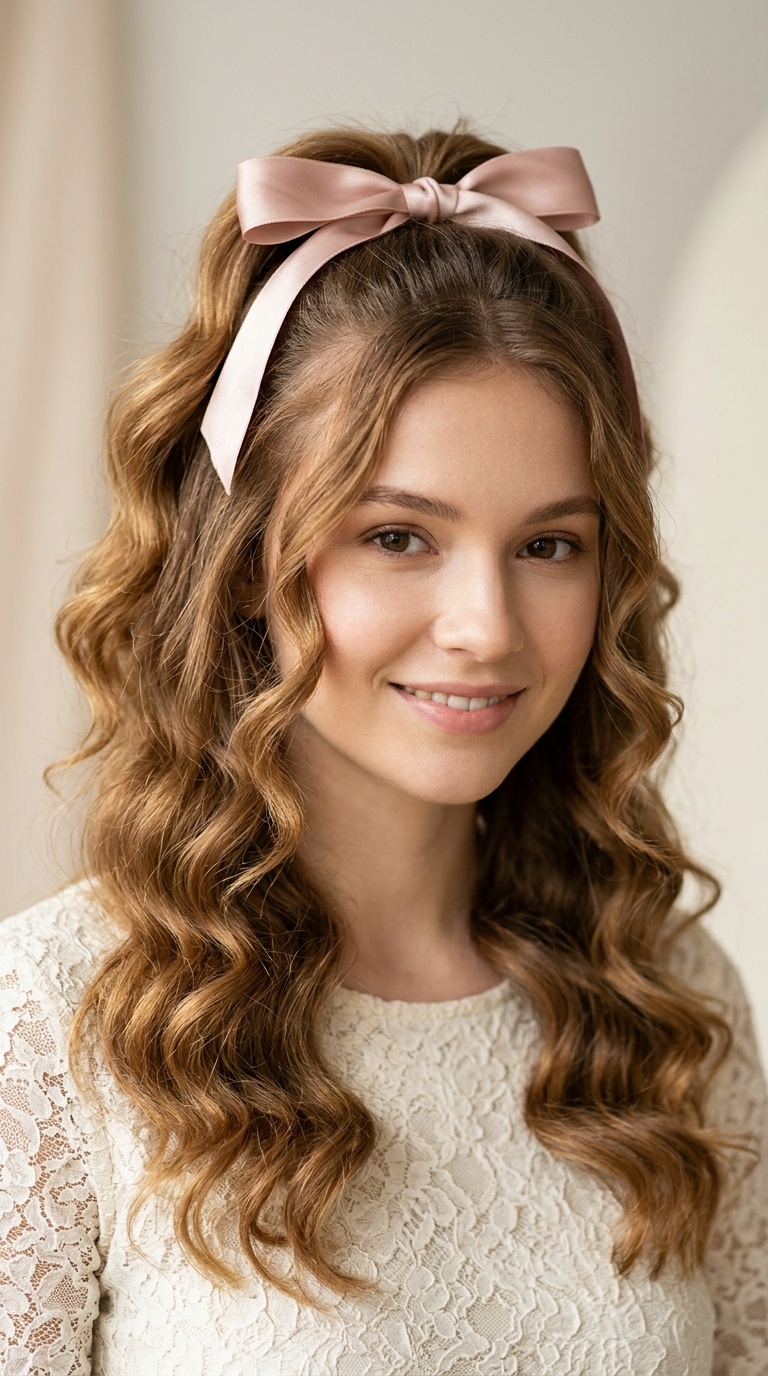 The Classic Half-Up Silk Ribbon
