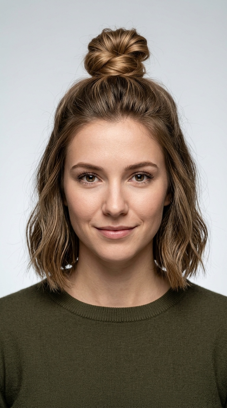 The Classic Half-Up Top Knot