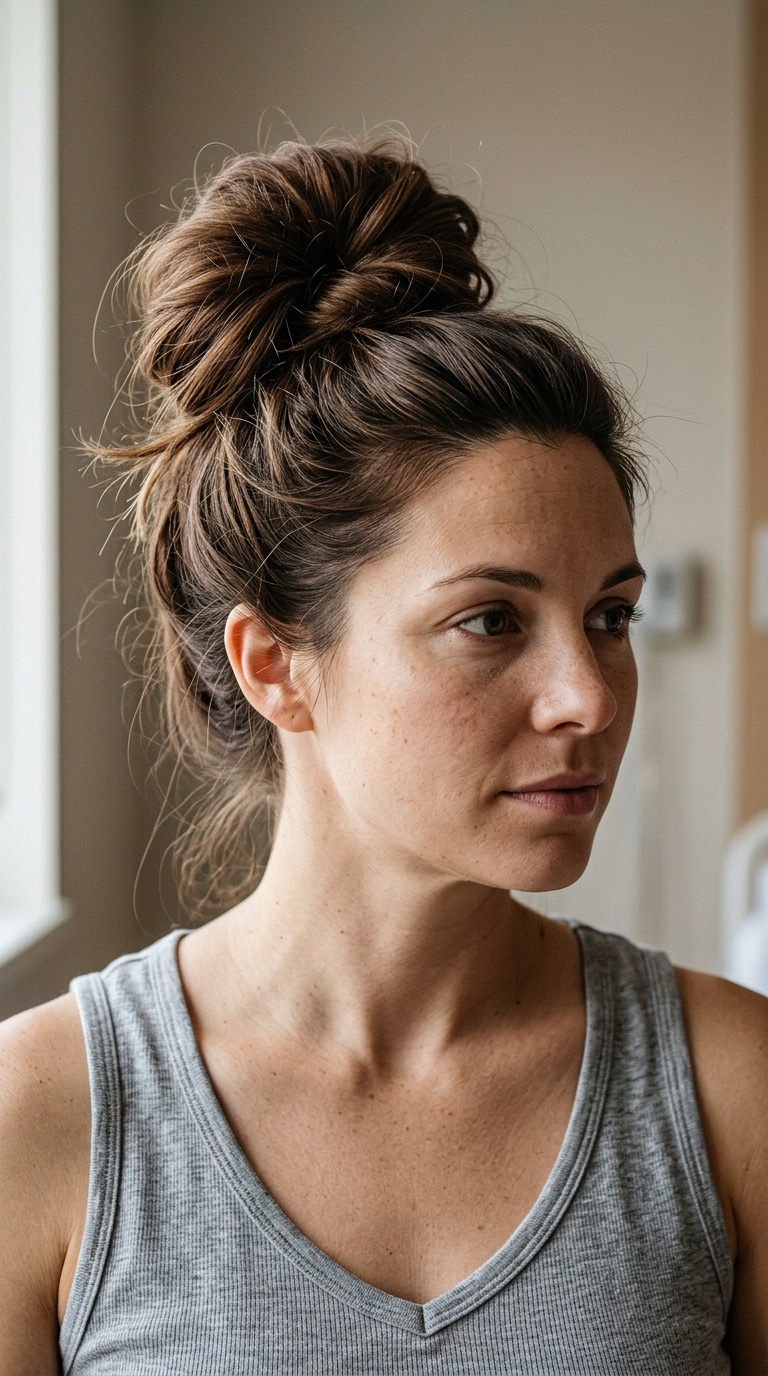 The Classic High Messy Bun