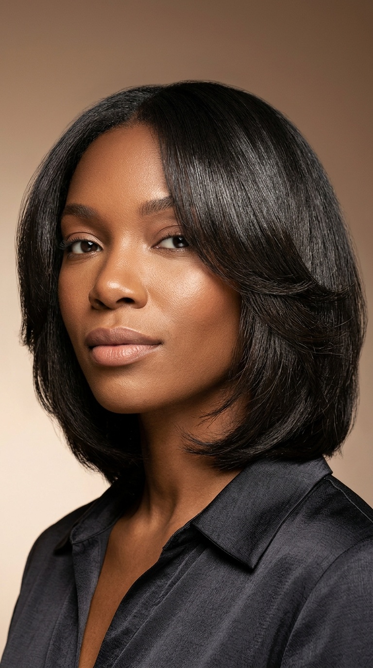 The Classic Layered Silk Press Bob