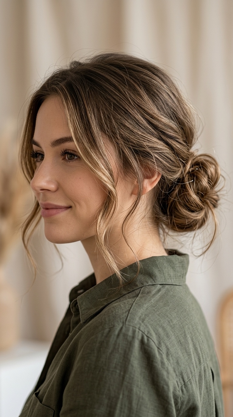 The Classic Low Messy Bun