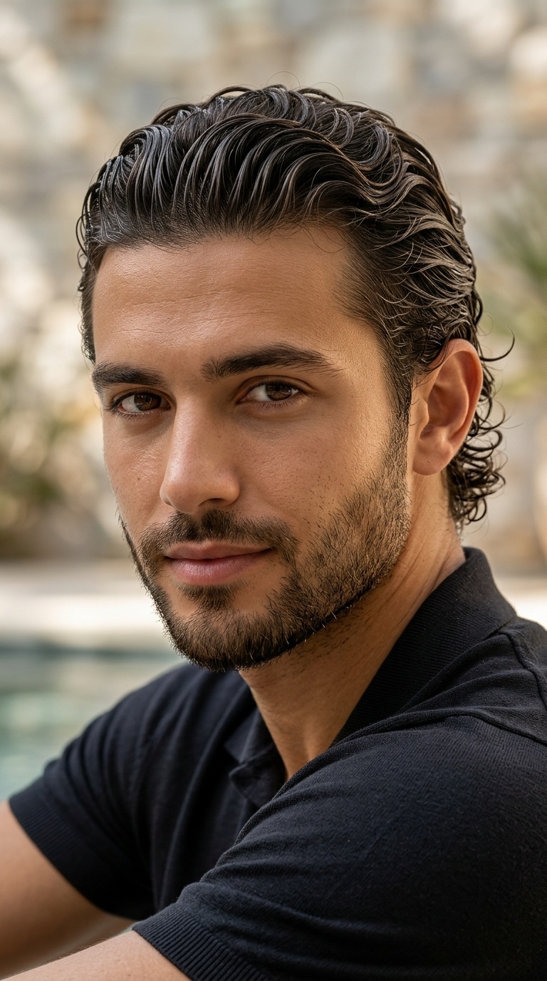 The Classic Slicked-Back Mane